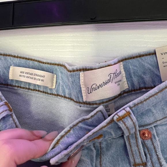 Universal Thread Light Blue Ripped Ankle Jeans - Picture 4 of 6